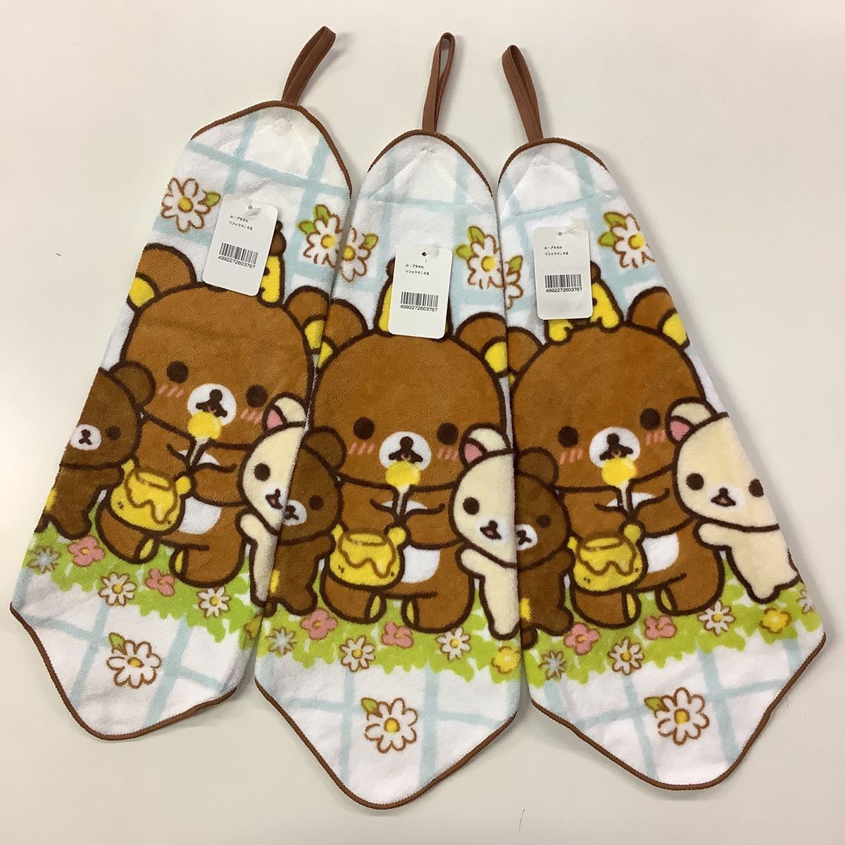  Rilakkuma loop attaching hand towel 3 pieces set go in . go in . pretty 33x32.