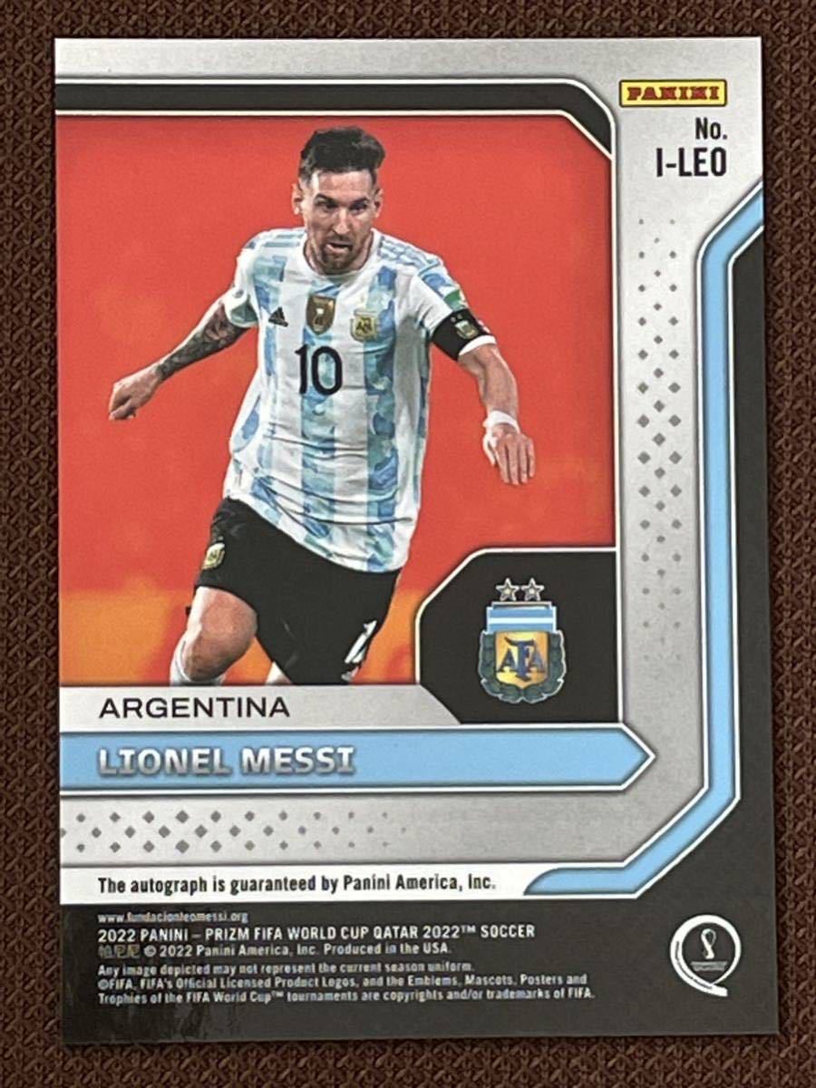 ★2022 Panini Prizm FIFA World Cup Lionel Messi International Ink Auto #I-LEO 直筆サインカード メッシ アルゼンチン ワールドカップの画像2