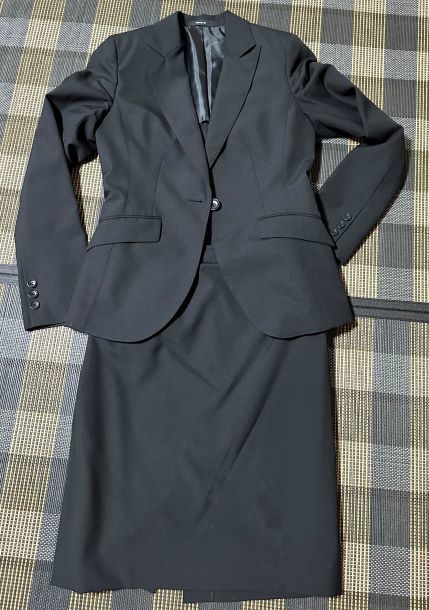 COMME CA ISMスーツ レディース ジャケット・スカート・パンツの3点セット 黒 フォーマル ビジネス M /L/ M ビジネス　OL 通年 日本製