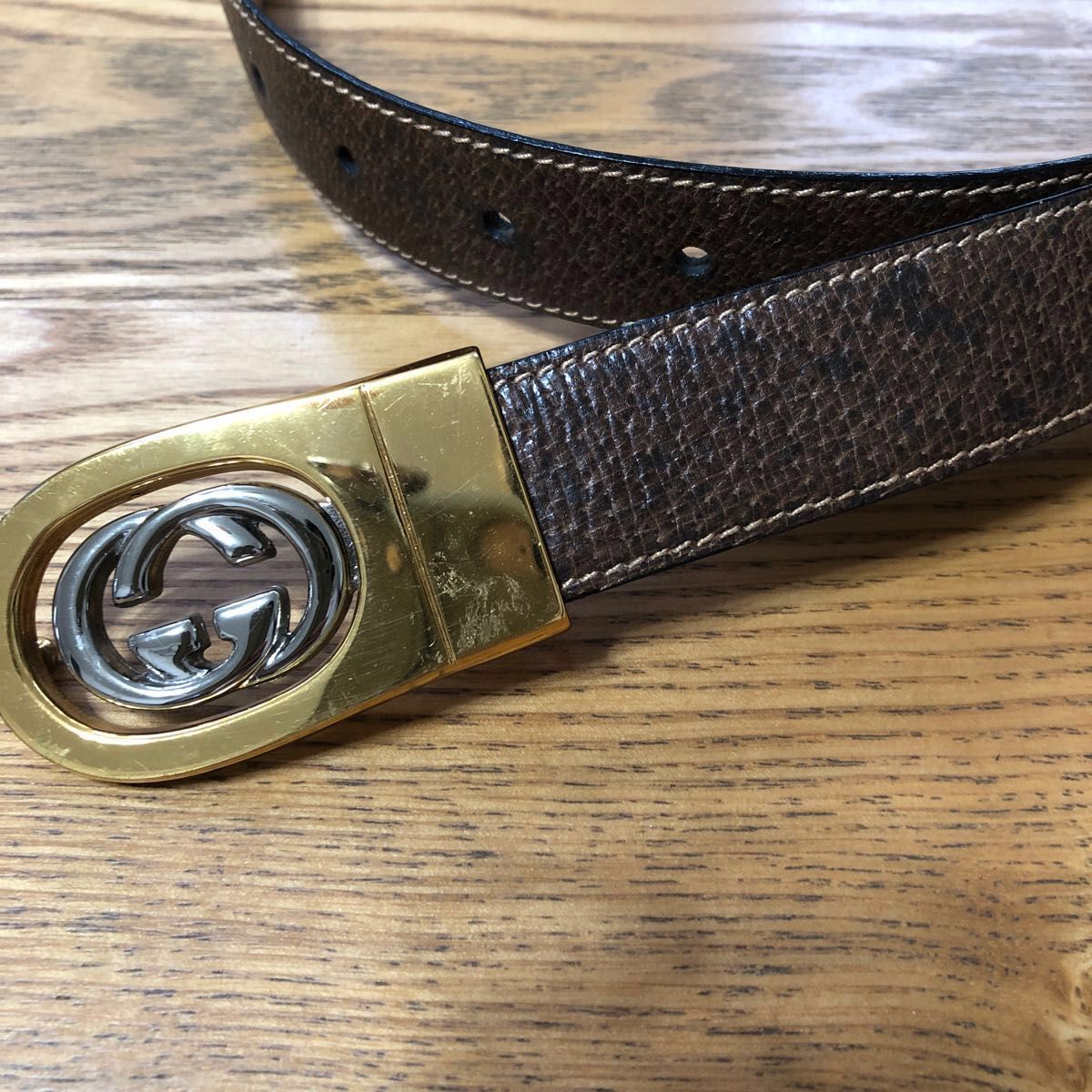 最大80%オフ! 美品 GUCCI ベルト レディース 茶色 細め ベルト