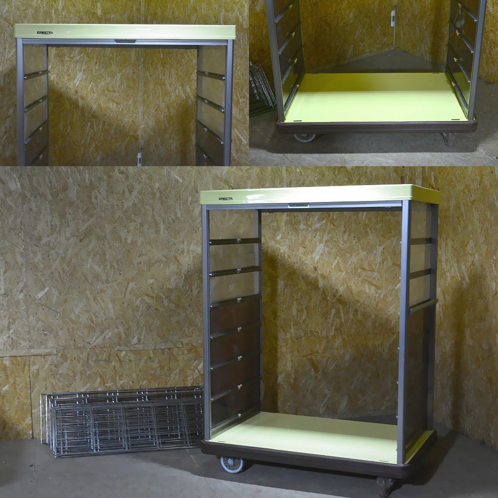 ☆エレクター(ERECTA)配膳 配膳ワゴン ロール式シャッター付き ☆エレクター(ERECTA)配膳 配膳ワゴン ロール式シャッター付き