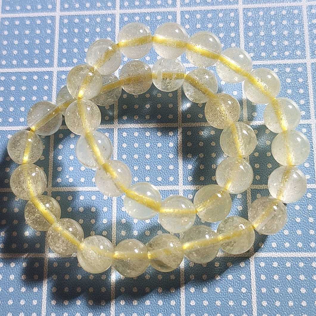 リビアングラス 丸玉 5mm 16cm ブレスレット Libyan desert glass