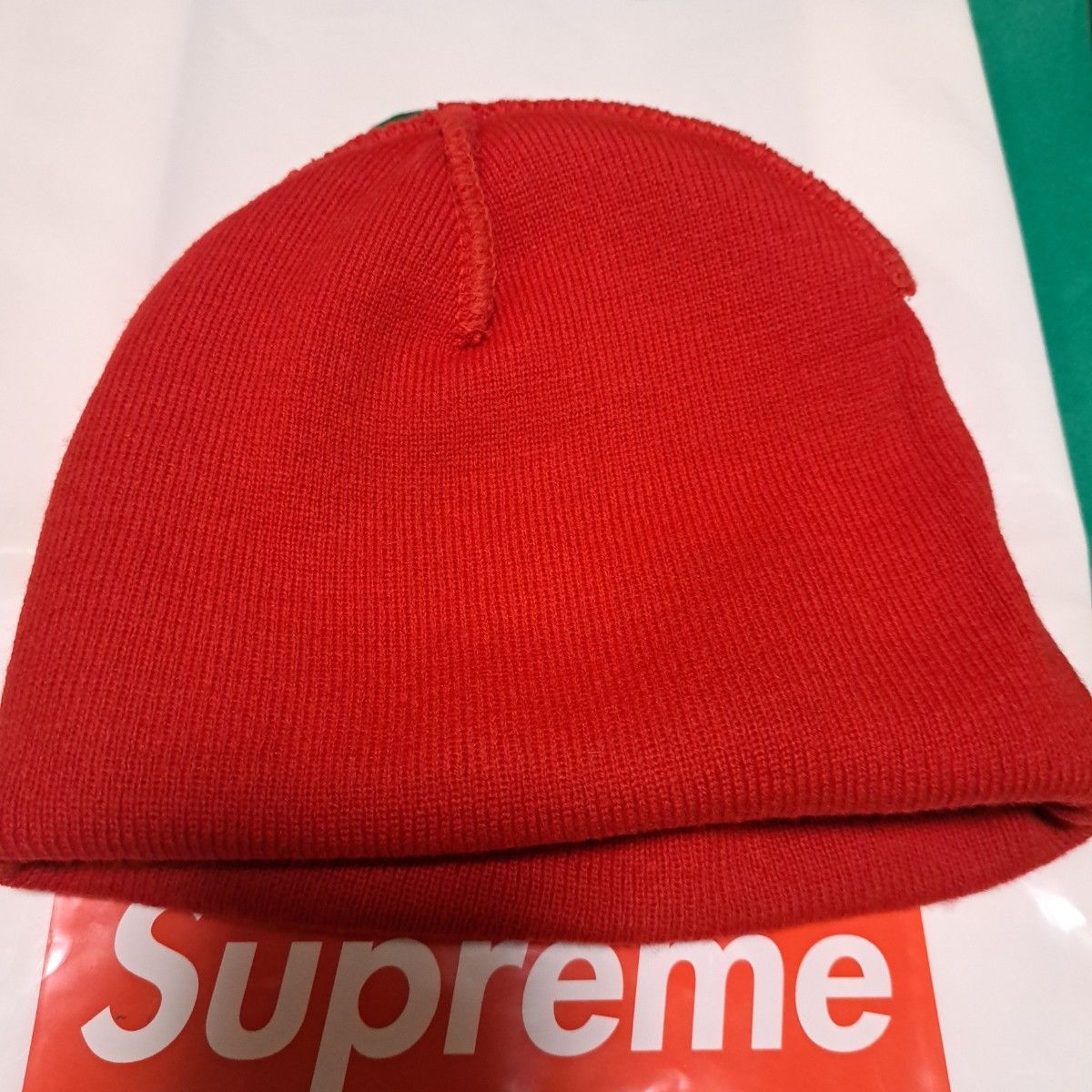 Supreme Clear Label Beanie シュプリーム ビーニー レッド 22FW 新品未使用品、タグ付き