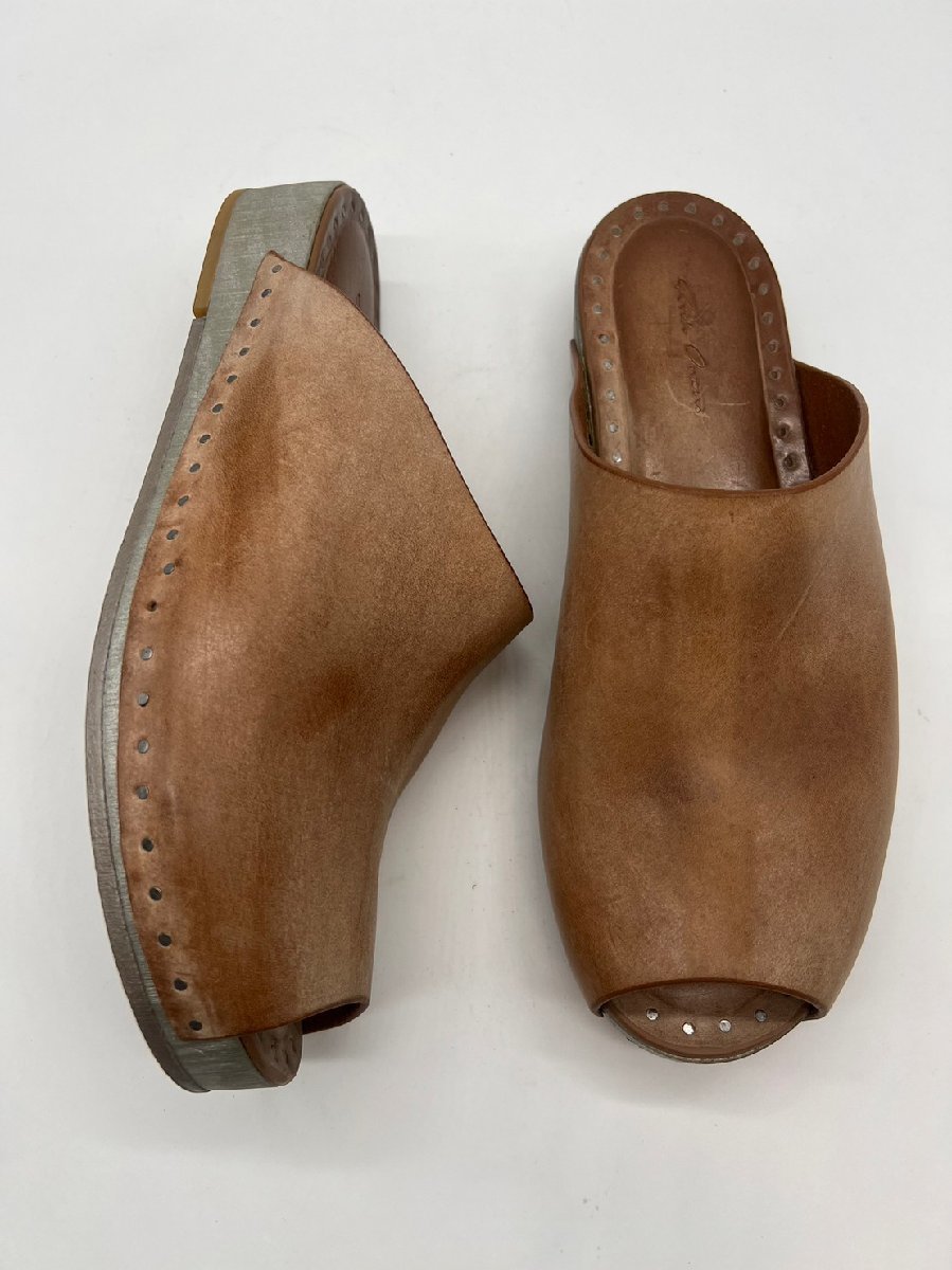 ☆Rick Owens リック・オウエンス☆ウッドソール レザー サボ サンダル