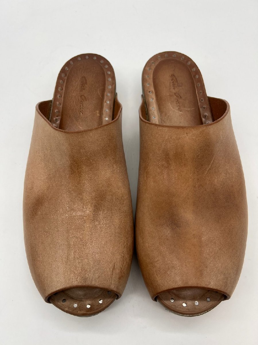 天然石ターコイズ rick owens ウッドソール サンダル