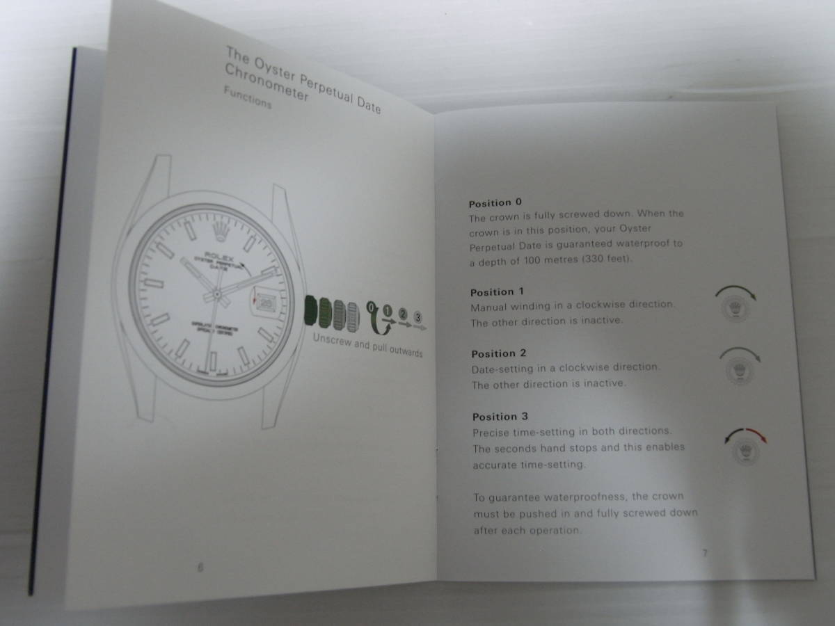 7.2009 Rolex Oyster Perpetual Date ロレックス オイスター パーペチュアル デイト 冊子 英語表記_画像4