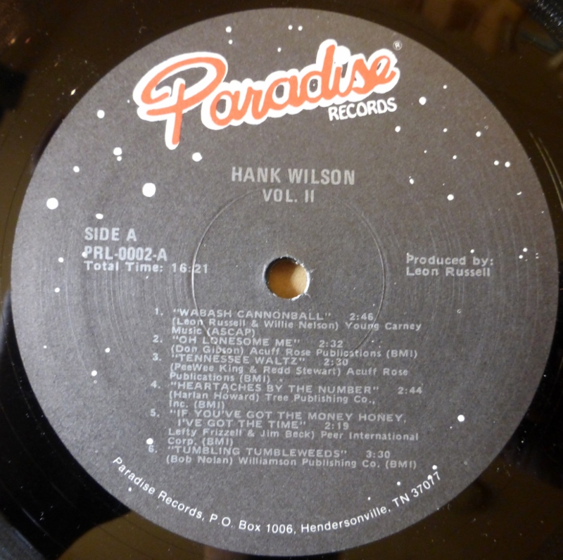 LEON RUSSELL「HANK WILSON VOL. 2」米ORIG[PARADISE]シュリンク美品_画像5