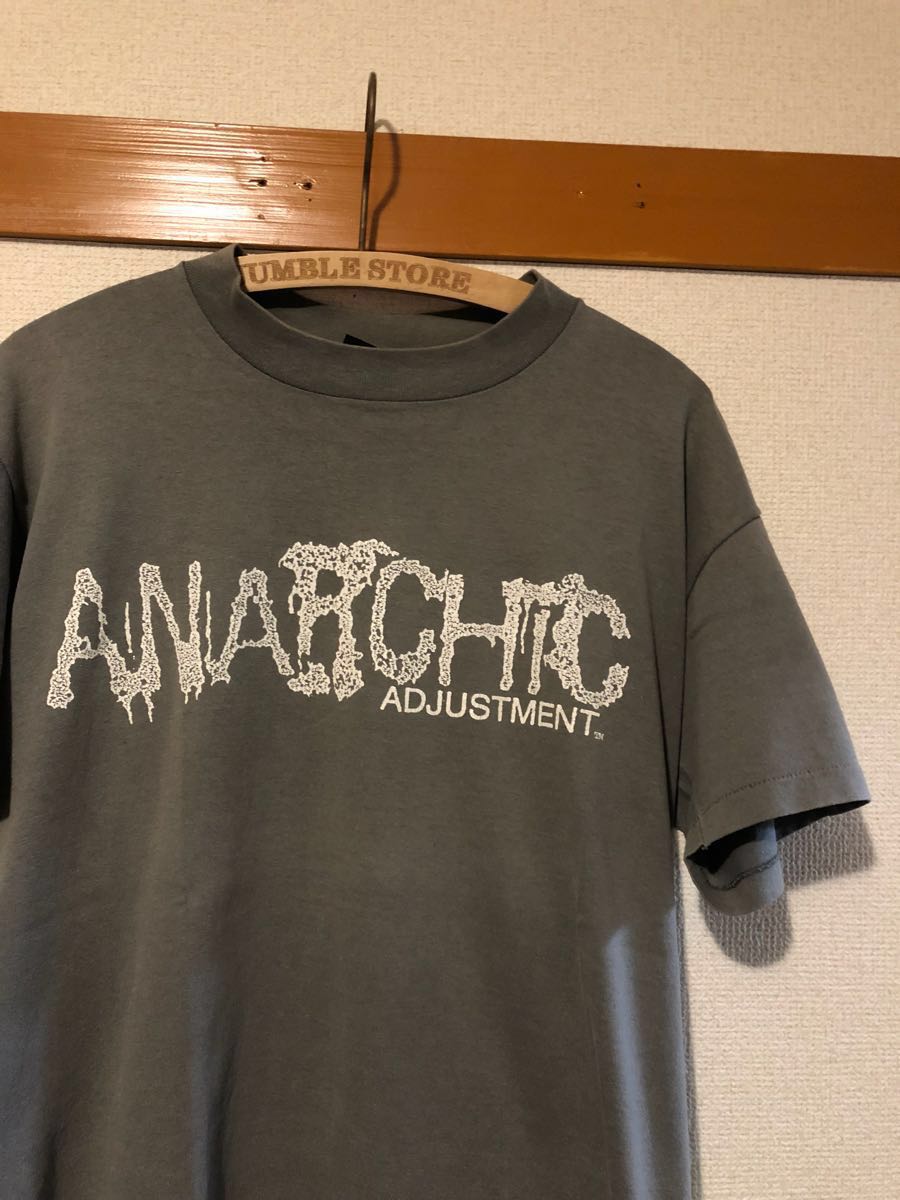 rare ]80s anarchic adjustment T-shirt hole - kick adjust men to