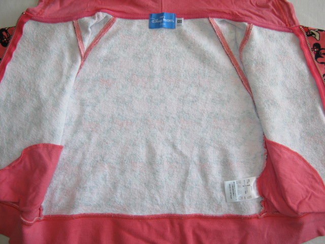 * old clothes TDR Tokyo Disney resort limitation Minnie Mouse retro total pattern full Zip sweat Parker 100 pink MINNIE KIDS Kids child clothes *