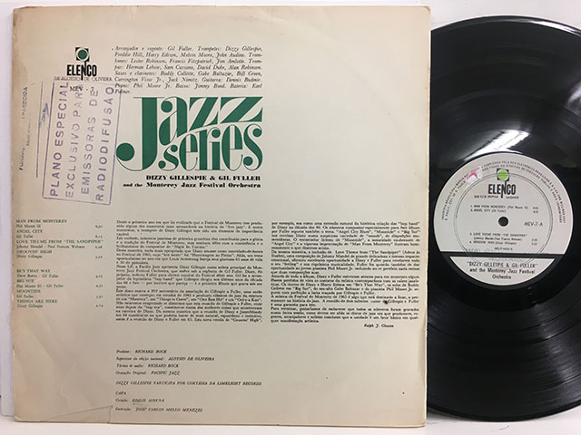 ■即決 Dizzy Gillespie - Gil Fuller / and the Monteret Jazz Festival Orchestra DG/MONOブラジル盤_画像2