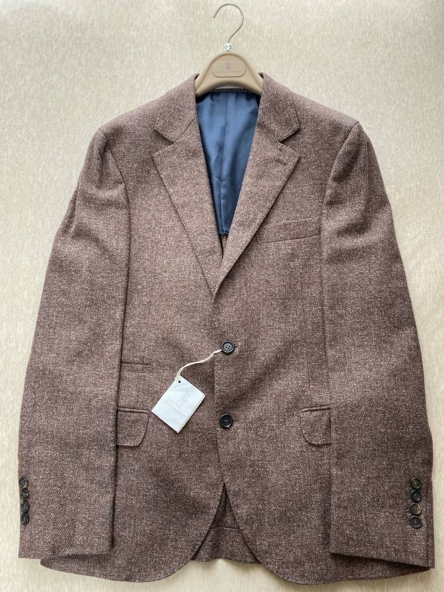 お得なセット価格 BRUNELLO CUCINELLI ブルネロクチネリ ジャケット ウール ヘンプ シルク カシミア 50サイズ 新品未使用  ファッション