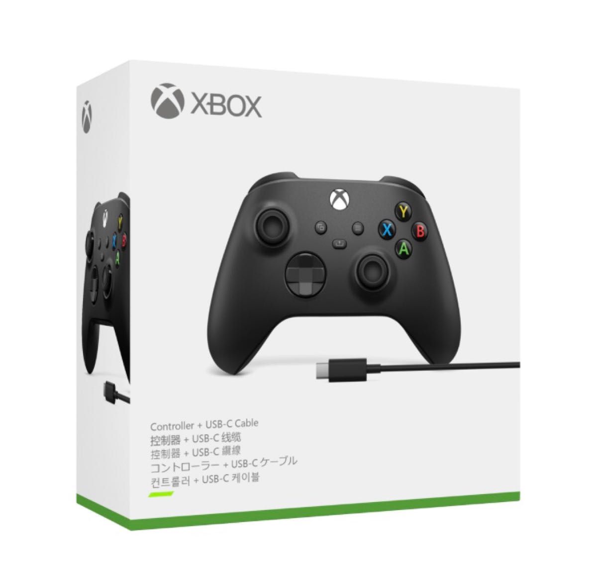 Xbox ワイヤレス コントローラー  USB-C ケーブル　1点 カーボン ブラック 1点　計2点セット 