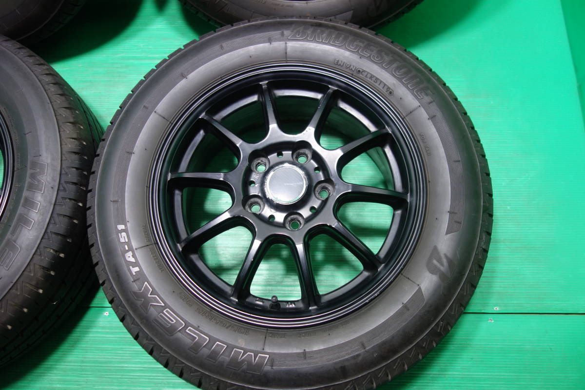 K815-19 送料無料 195/65R15 夏タイヤ 4本セット ブリヂストン 9分山 溝たっぷり ノア ヴォクシー エスクァイア ステップワゴン アクセラの画像5