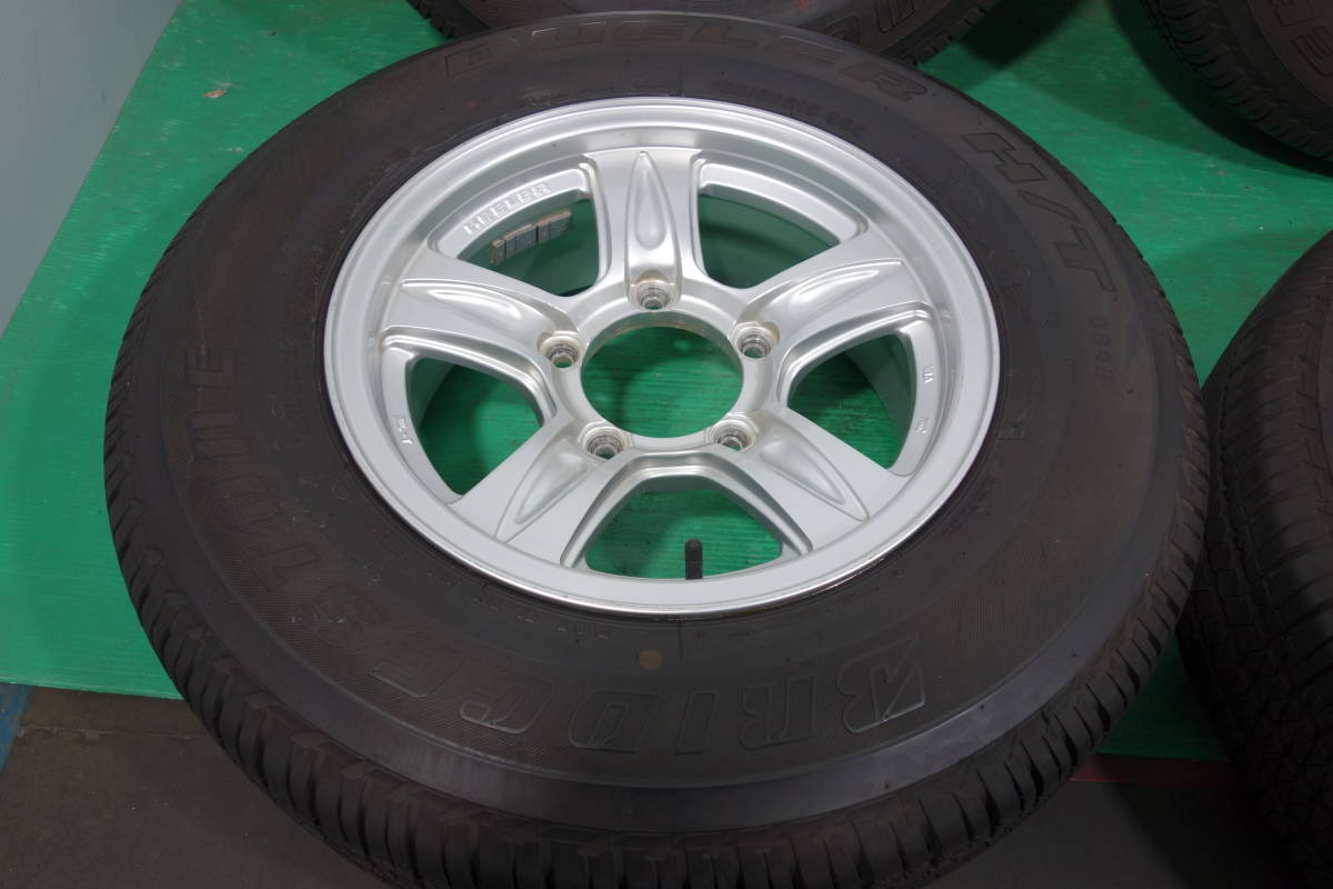 K846-18 送料無料 195/80R15 夏タイヤ 4本セット ブリヂストン DUELER H/T 684Ⅱ 9分山 溝たっぷり Weds KEELER ジムニーシエラ_画像4