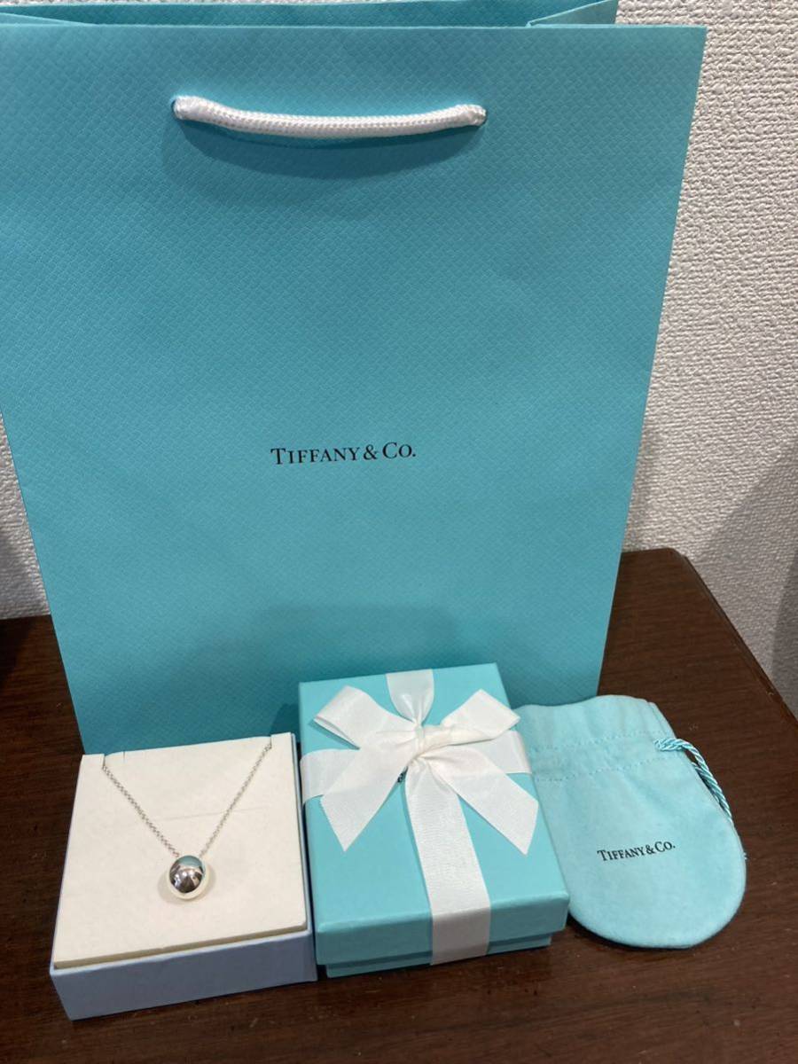 新品 正規品 ティファニー tiffany&co ネックレス　シルバー ボール ケース巾着紙袋リボン 箱　プレゼント ハードウェア_画像5