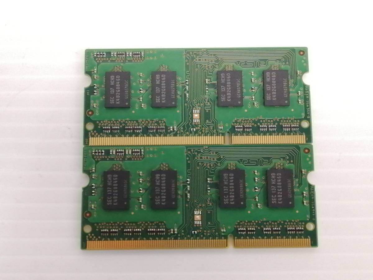 T658◇◆中古 SAMSUNG DDR3 PC3-10600S-09-11-B2 メモリ 4GB(2GB×2)_画像4