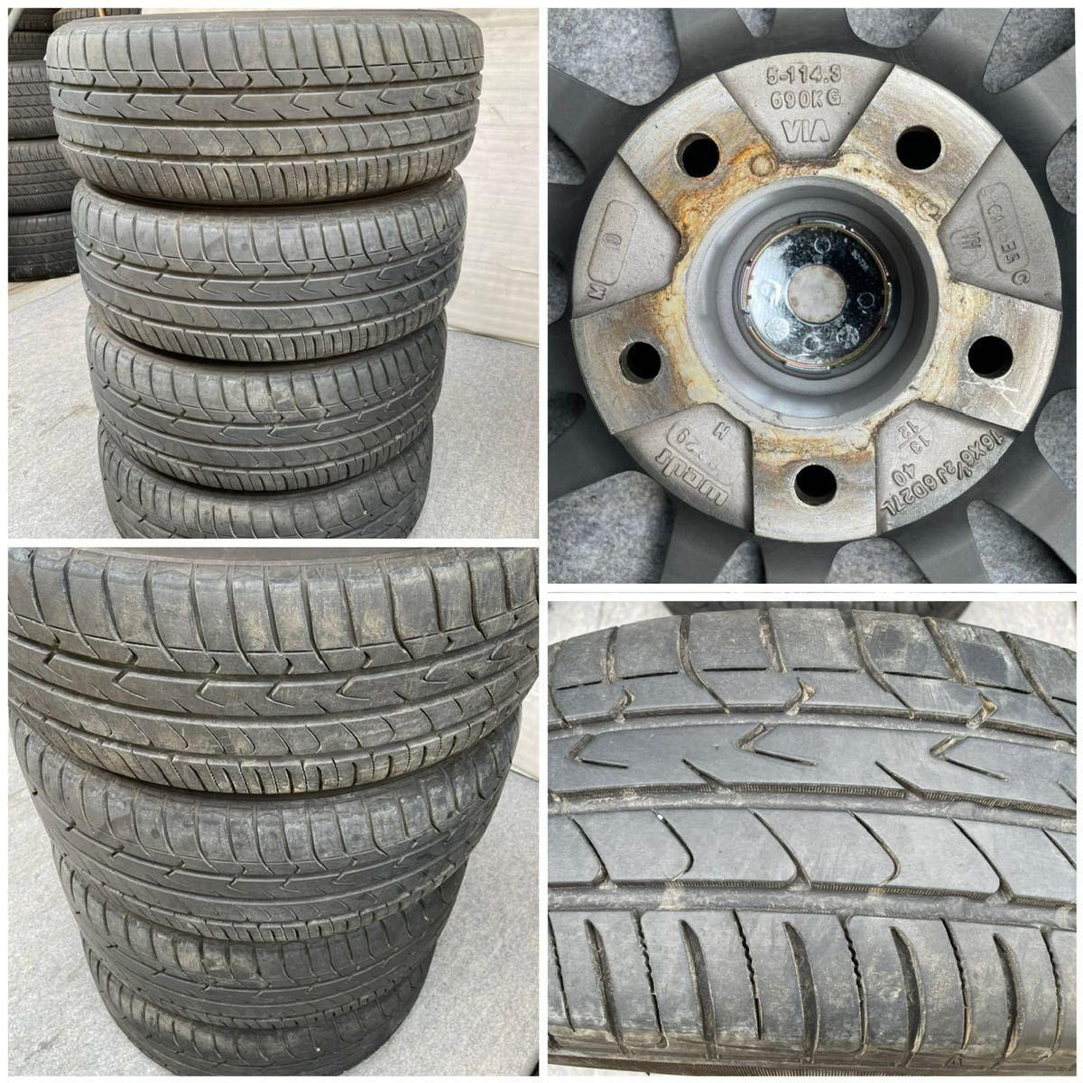 Weds ウェッズ VELVA ヴェルヴァ 16インチ× 6.5J +40 5穴 PCD114.3 215/60R16ラジアル4本 。ノア ヴォクシー セレナ オデッセイストリーム_画像10