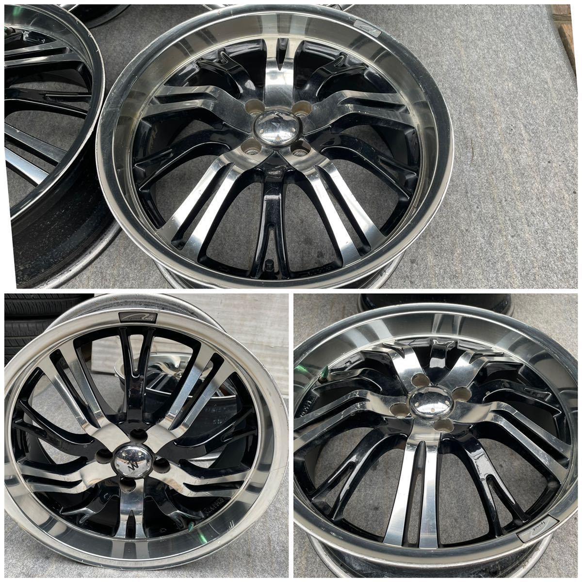 深リム Spirit Racing AW 18インチ×7.5JJ +45 100 4Hホイールのみ4本 bB キューブ ルーミー タンク シエンタ ポルテ コンパクトカー他等
