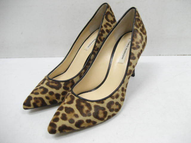  new goods regular price 42900 jpy FABIO RUSCONI fabio rusko-ni is lako pumps pin heel Leopard leopard leopard print tea Brown size 36