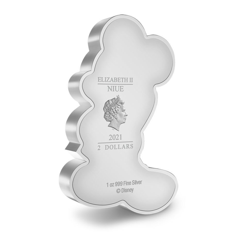 2021 ニウエ ミッキーマウス型 1オンス プルーフカラー銀貨