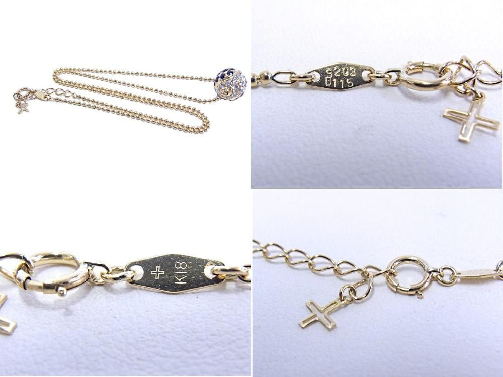 今話題のアイテムを Southern サザンクロス 35909円 Cross K18YG ネックレス サファイア