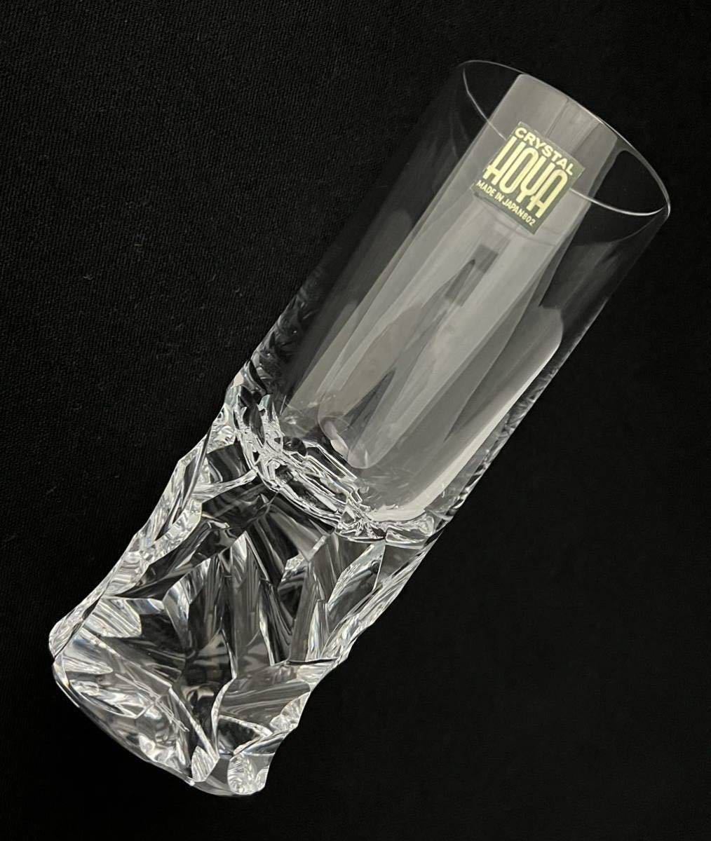 HOYA クリスタル 最高級ストレートグラス SCULPTURED STRAIGHT GLASS COLLECTION 佐々文夫氏デザイン Cut Rockの画像5