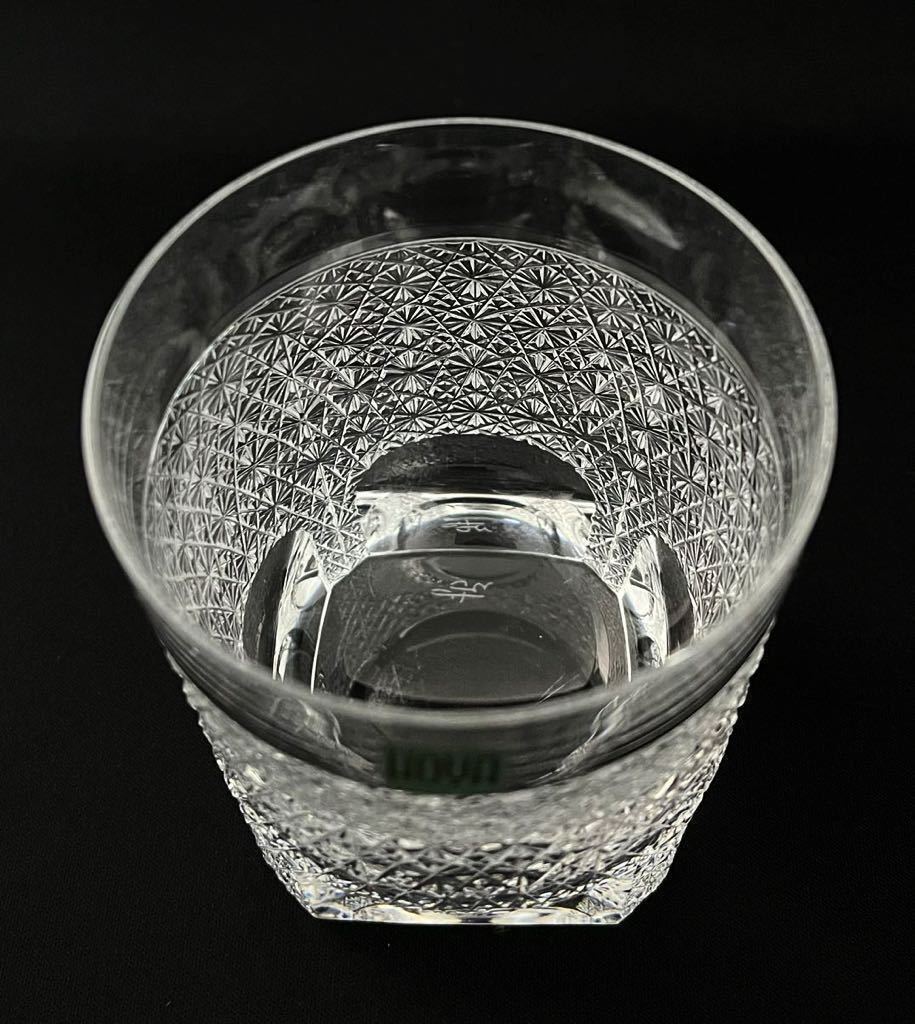 HOYA クリスタル 最高級ロックグラス Crystal Glass Tumbler Collection 佐々文夫氏デザイン 菊繋ぎの画像7