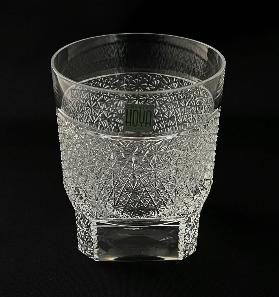 HOYA クリスタル 最高級ロックグラス Crystal Glass Tumbler Collection 佐々文夫氏デザイン 菊繋ぎの画像6