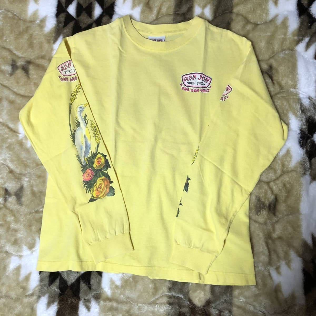 ① 90's RON JON ロンT イエロー Mサイズ 長袖 Tシャツ RONJON ① 90's RON JON ロンT イエロー Mサイズ 長袖 Tシャツ RONJON