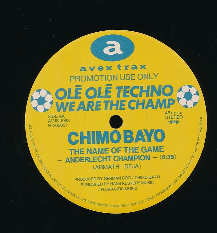 W-183 OLE OLE  TECHNO WE ARE THE CHAMPION avex 12inch の画像2