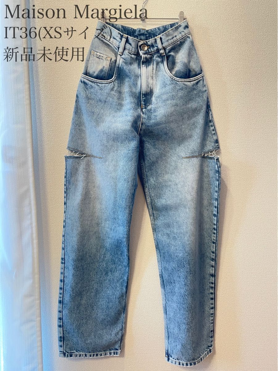 2022年春夏 MM6 Maison Margielaマルジェラ ワイドデニム ブラック M