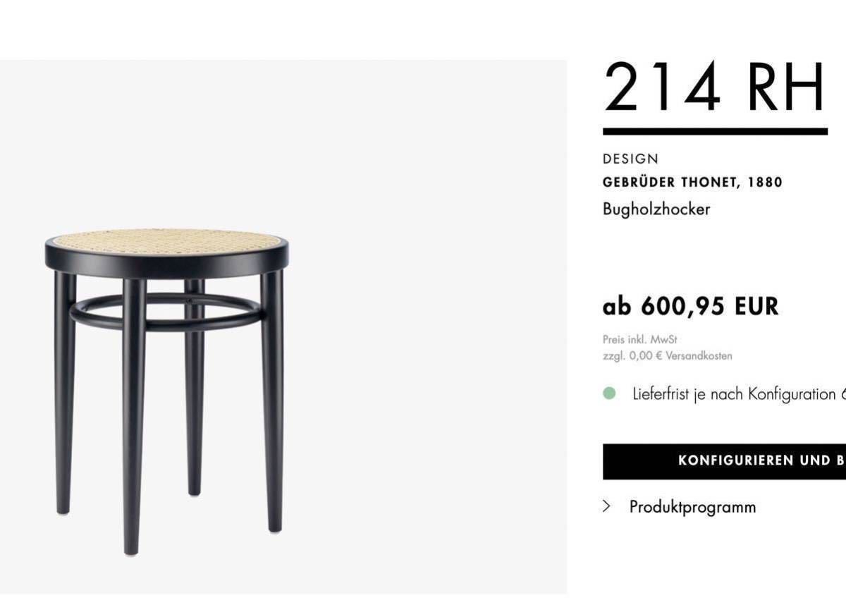 ○残り1脚です 1980年代 THONET 214RH トーネット ブラック 椅子 ①