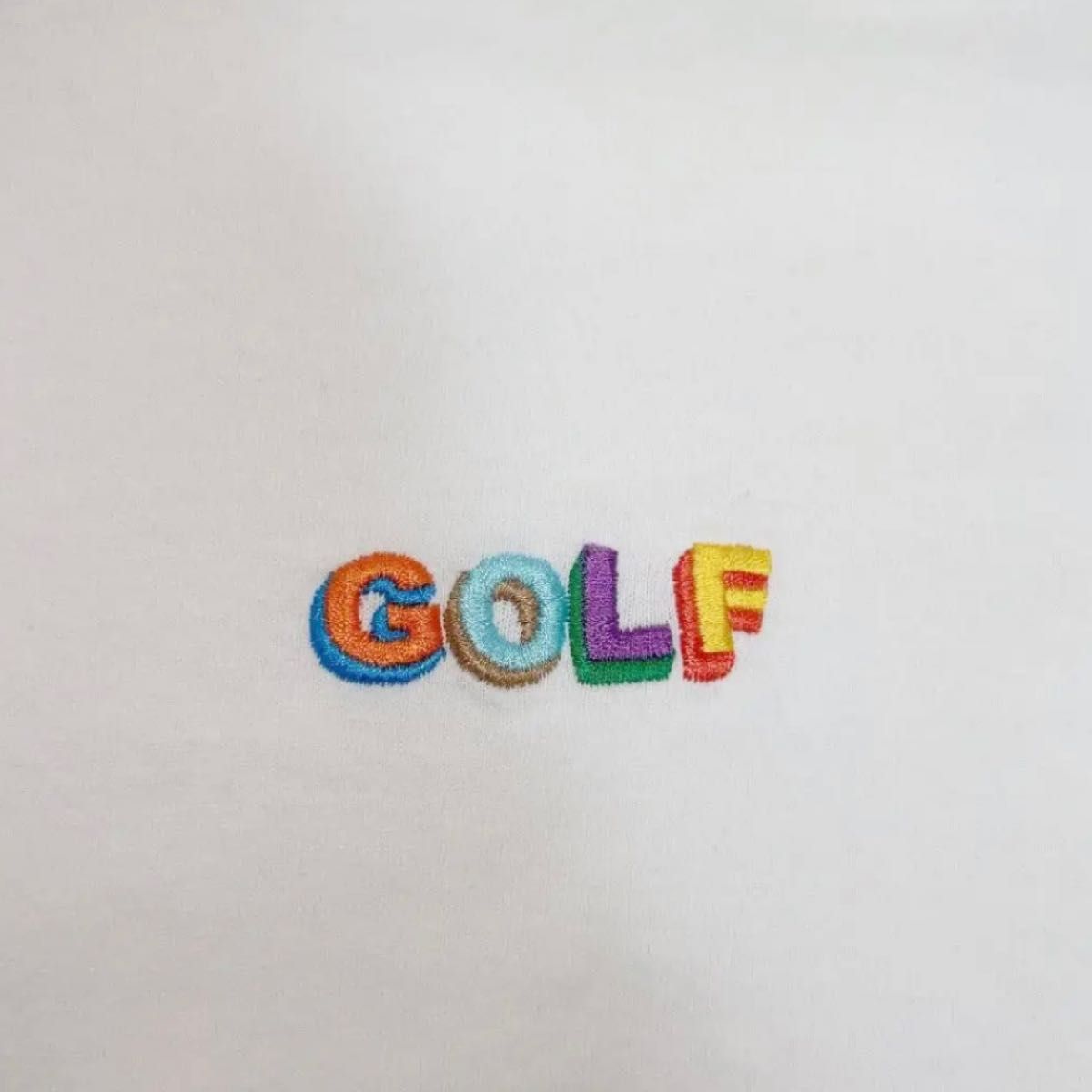 GOLF WANG ROMEO グリッター Tシャツ ロゴ 半袖 3色 送料込み GOLF WANG ワンポイントロゴ Tシャツ ホワイト XL 半袖Tシャツ