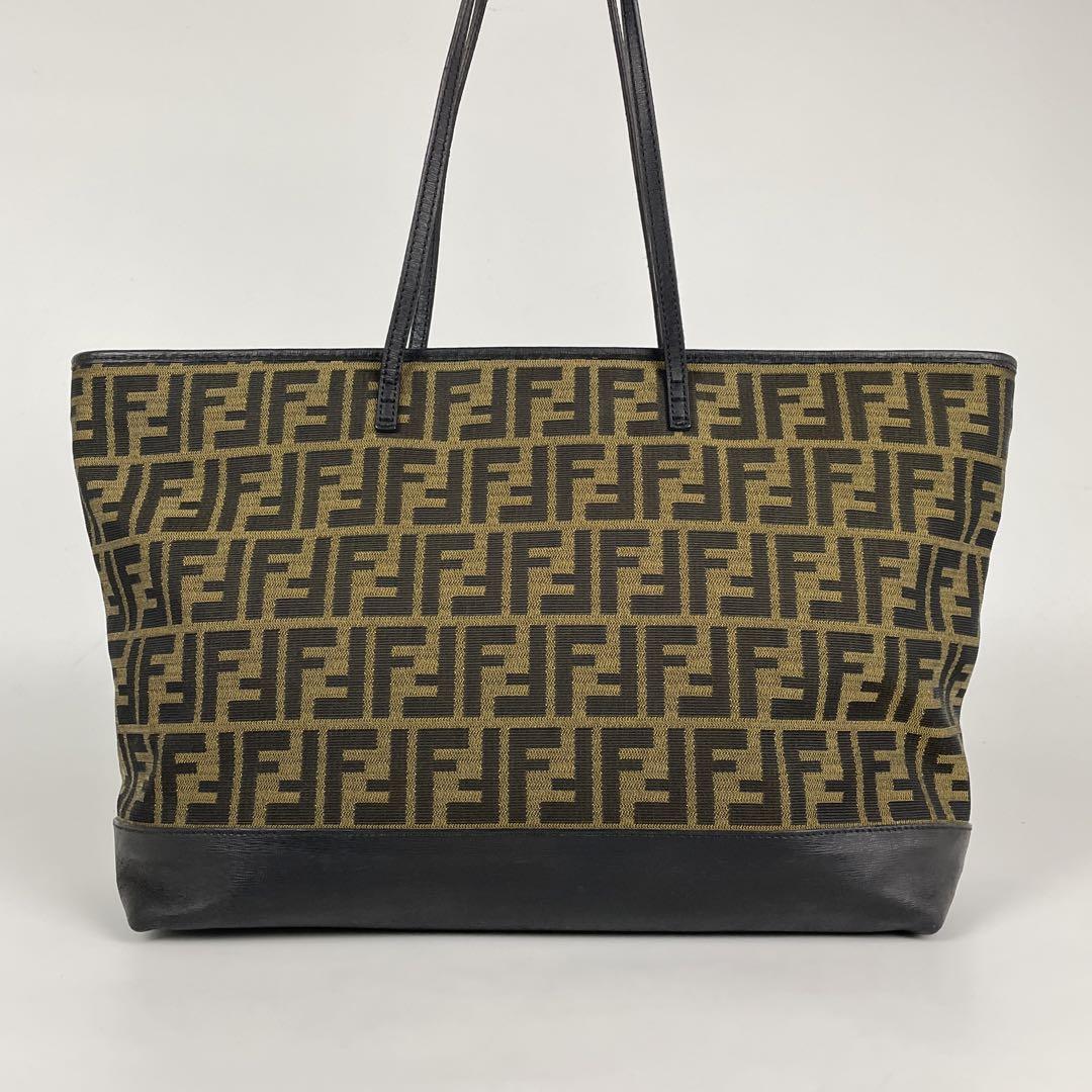 美品□FENDI フェンディ ズッカ柄 トートバッグ 肩掛け ワンショルダー