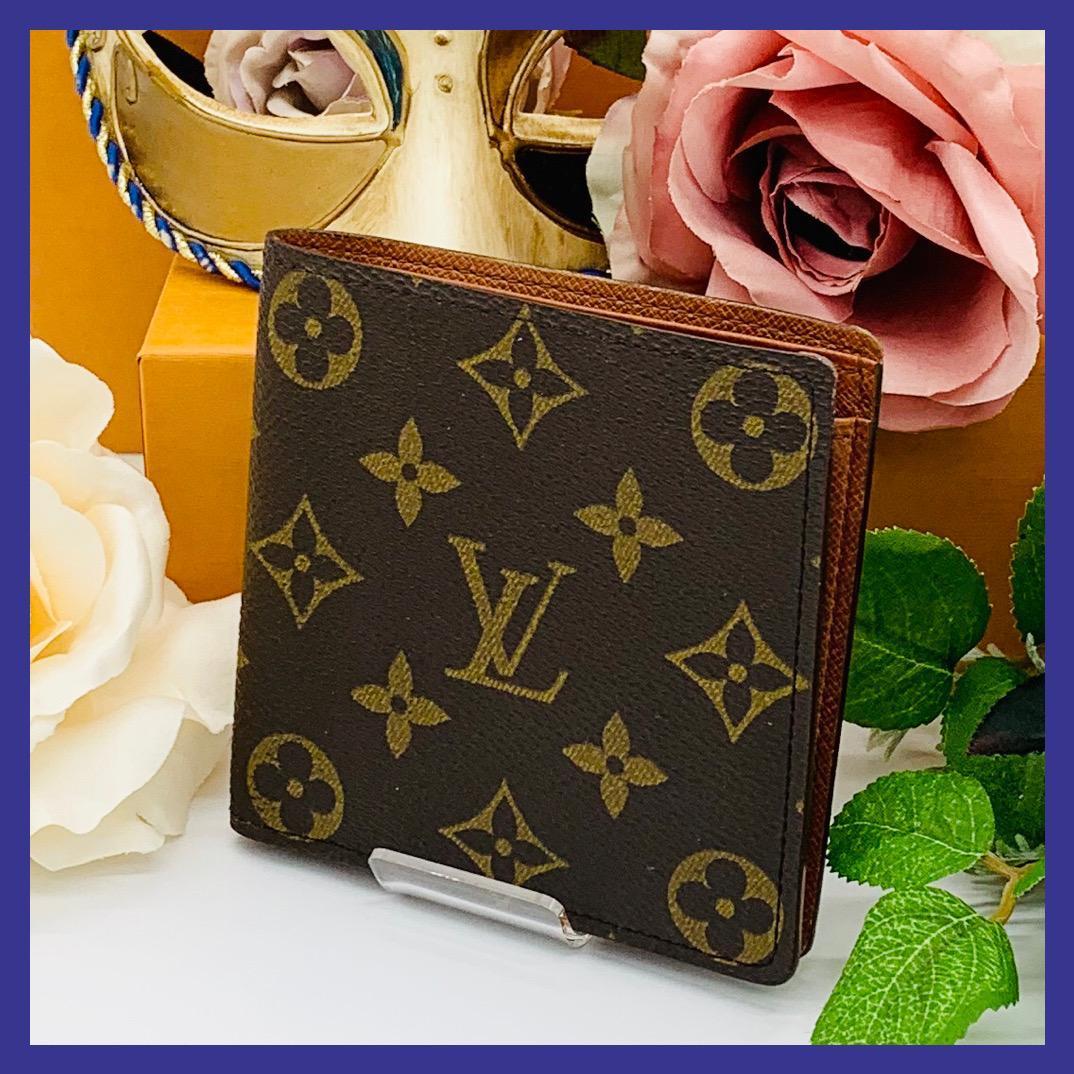 美品 LOUIS VUITTON ルイヴィトン ポルトフォイユ マルコ モノグラム