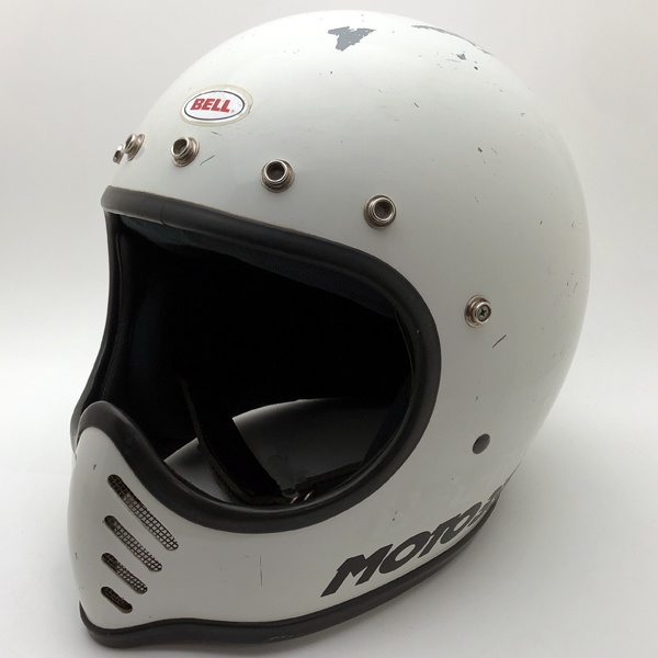 送料無料 BELL MOTO3 WHITE 62cm/ベルモト3ビンテージヘルメット白vmx