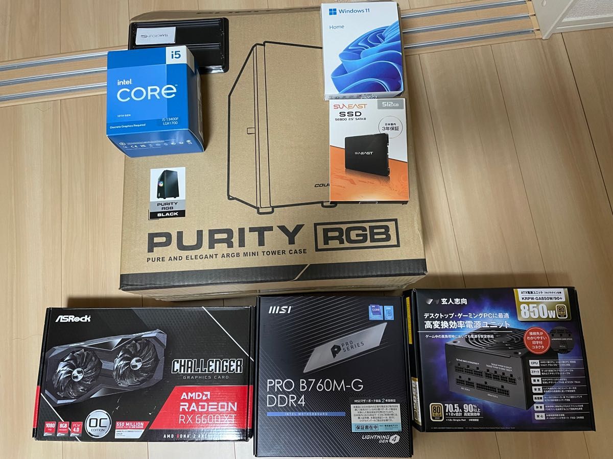 品質は非常に良い自作ゲーミングPC 第13世代CORE i5 13400F RTX3060