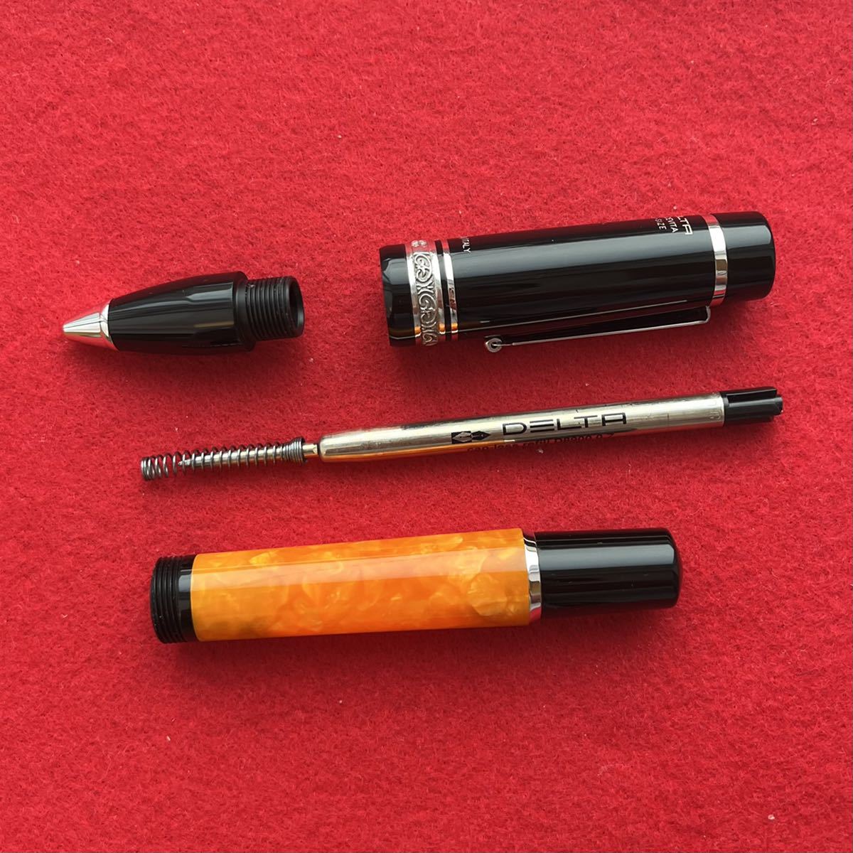 超美品 デルタ ドルチェビータ ミディアム ローラーボール スターリングシルバー DELTA DolceVita Medium Rollerball