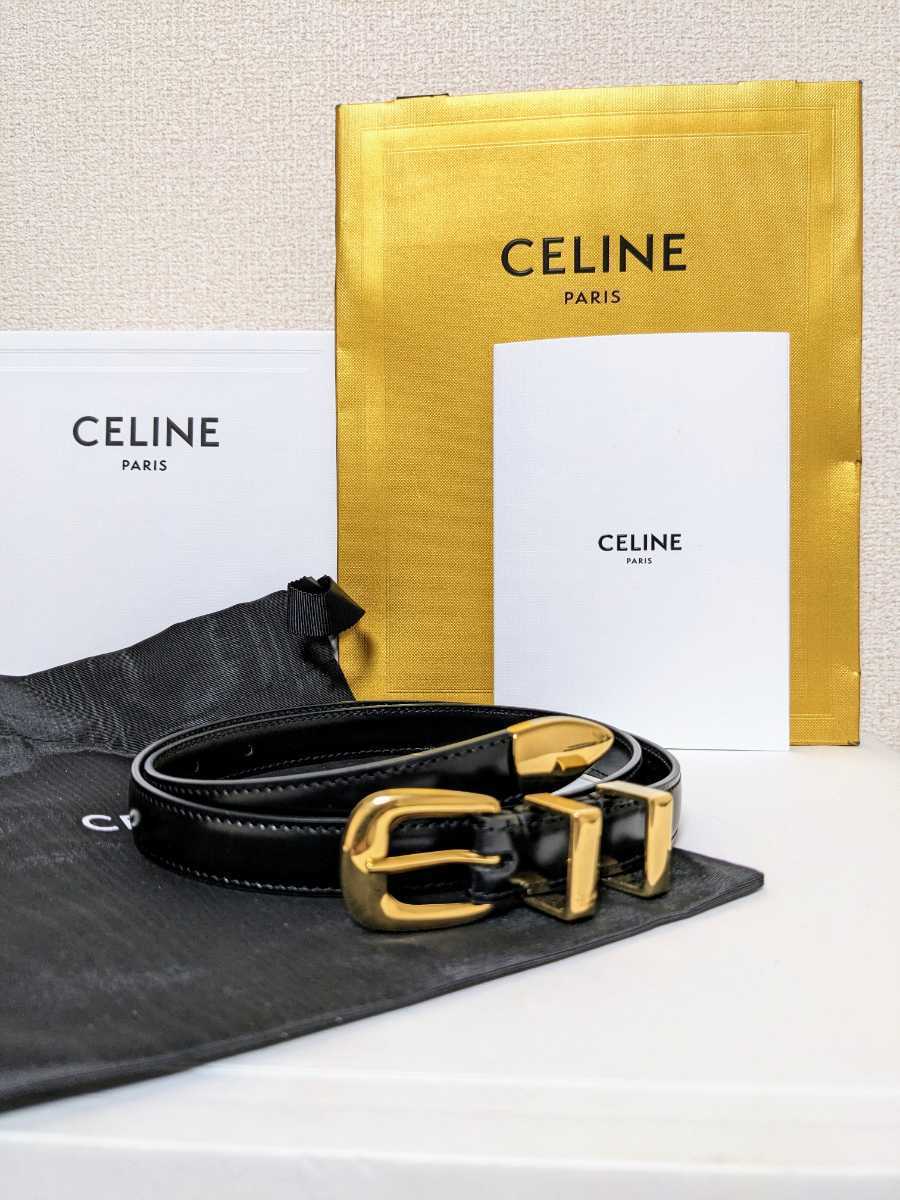 20SS CELINE エディスリマン パッチワーク切替 レザーベルト 80 | www