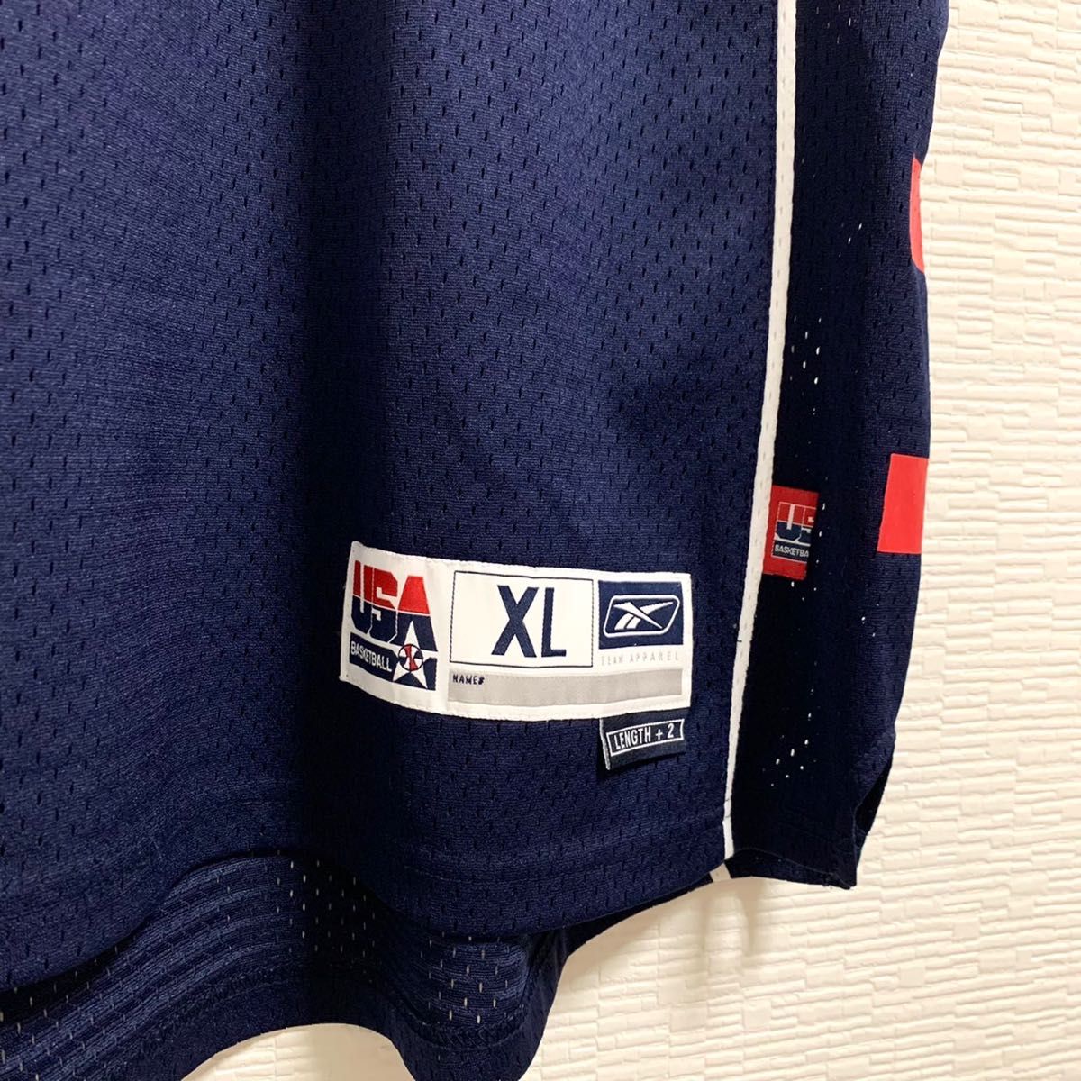 極希少品】アイバーソン Reebok USA ユニフォーム ネイビー XL 極希少品】アイバーソン Reebok USA ユニフォーム ネイビー XL