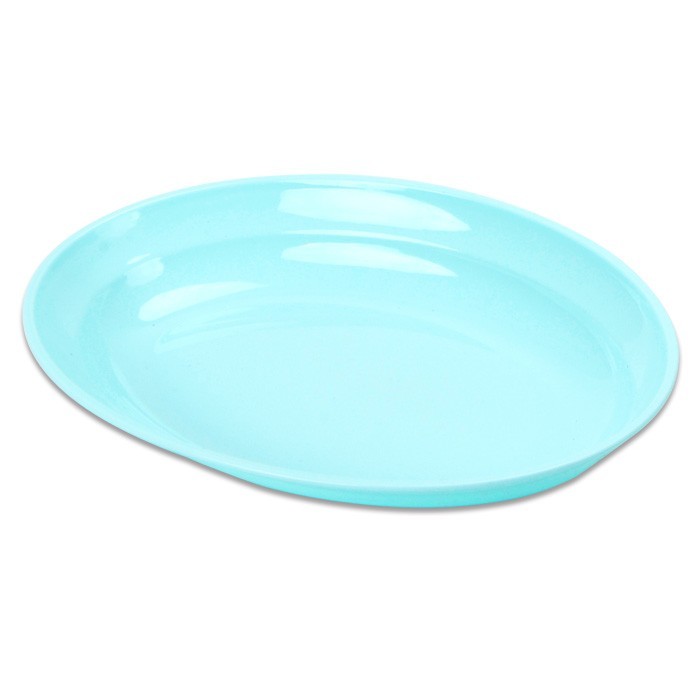 アウトドア 食器 電子レンジ対応 食洗機対応 プラスチック お皿 カラフル小判皿（ブルー）_画像1
