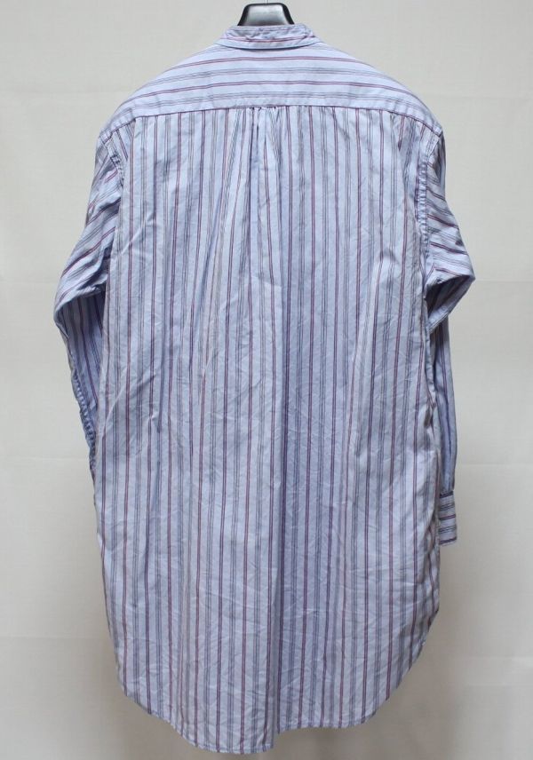 20SS Engineered Garments engineered garments Banded Collar Long Shirt Multi Color Tailor Stripe частота цвет длинный рубашка XXS