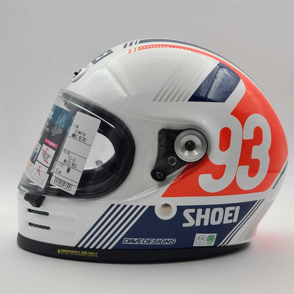 SHOEI GLAMSTER MM93 レトロTC-10 XL 限定品 マルケス-