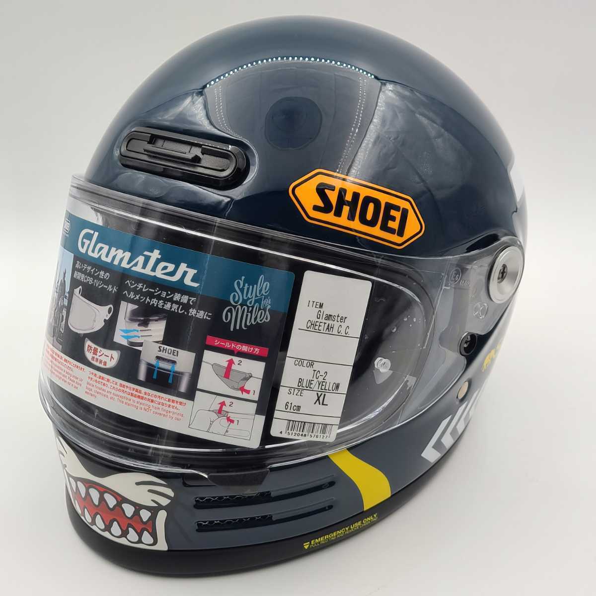 独特の素材 SHOEI チーターカスタムサイクルズ GLAMSTER SHOEI Lサイズ