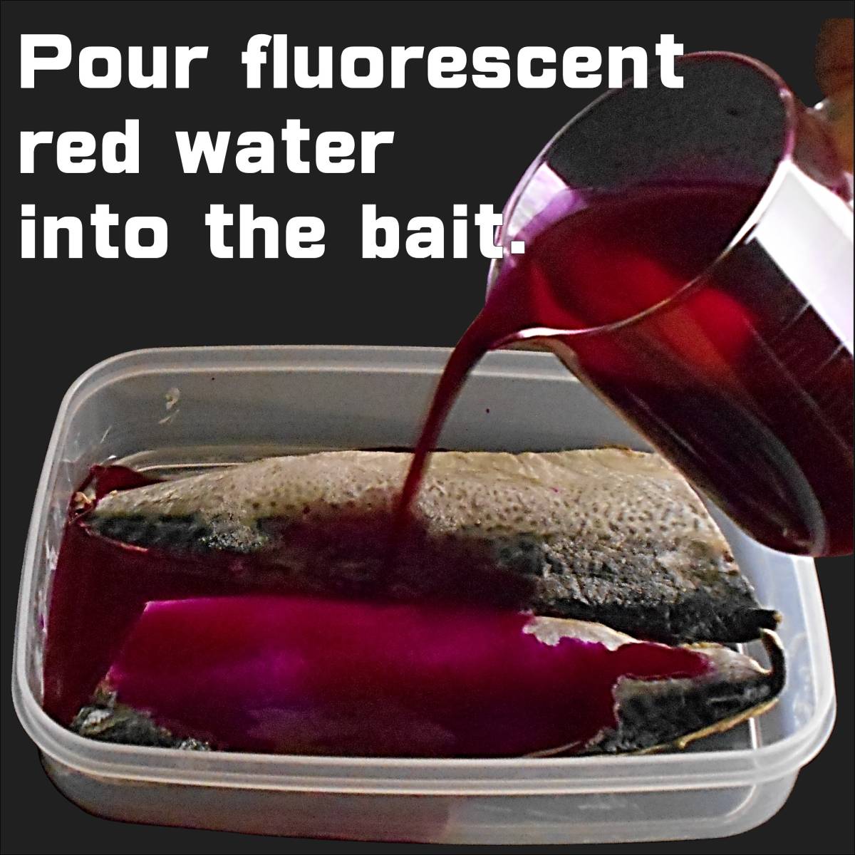 Fluorescent powder for fishing bait fluorescent red 1/4oz made in Japan Yamasita-Gyoguten_画像3