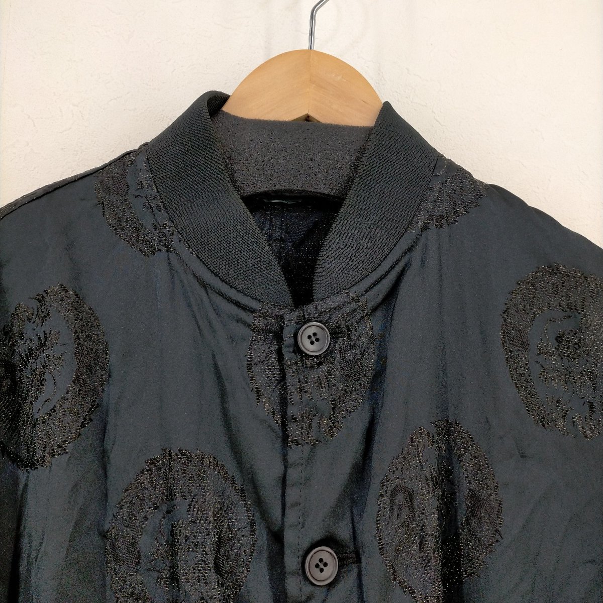 非対面買い物 ブラック コムデギャルソン 16SS ドラゴン刺繍 ロング