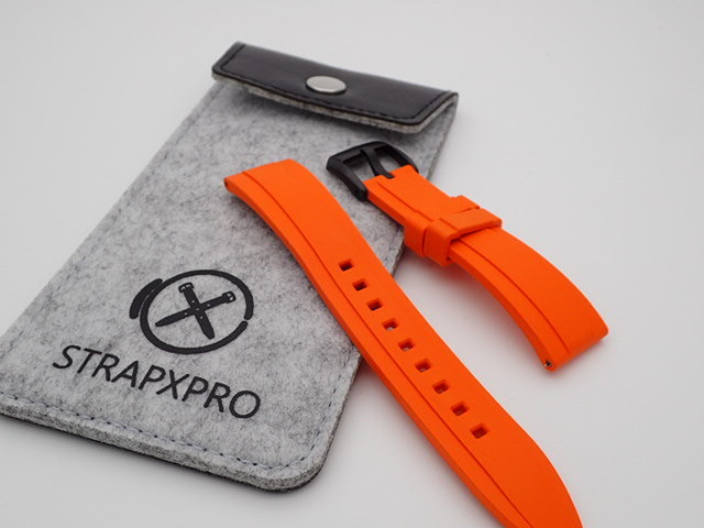 STRAPXPRO　ユニバーサル　ラバーバンド　OE-20U シリーズ　バンド　オレンジ　　バックル　ブラック