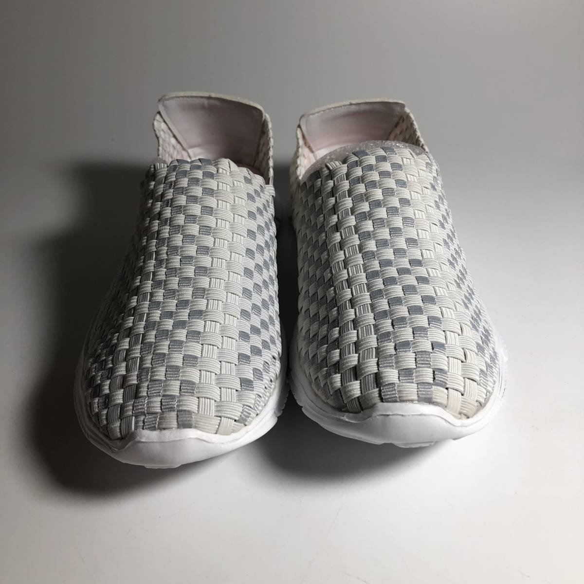 2394-80[ infirmiere ] Anne famie nurse shoes slip-on shoes compilation included mesh white L size unused goods white gray 