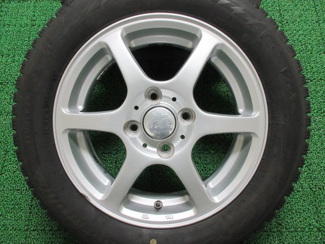 SN875【送料無料 在庫処分】155/65R14 超溝高 8~8.5分山 ブリヂストン スタッドレス VRX2 ♪ ホイールセット 4本 激安 N-BOX N-ONE N-WGN等_画像6