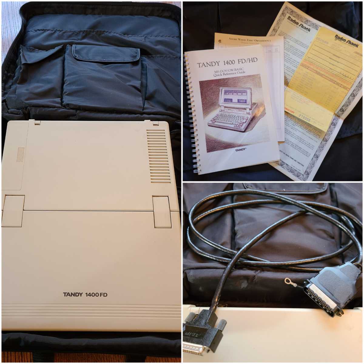  operation verification! USA buy Vintage personal computer Tandy 1400 FD & tongue ti- case 